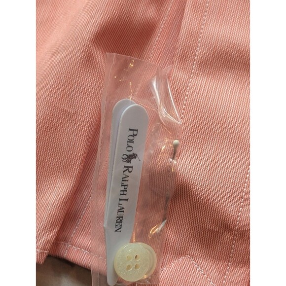 NEW Polo Ralph Lauren Estate Custom Fit LS Shirt Size 16 32/33 Orange Coral NWT - Picture 8 of 11